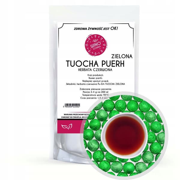 Punainen puristettu tee PU ERH TUOCHA Vihreä 100g puerh
