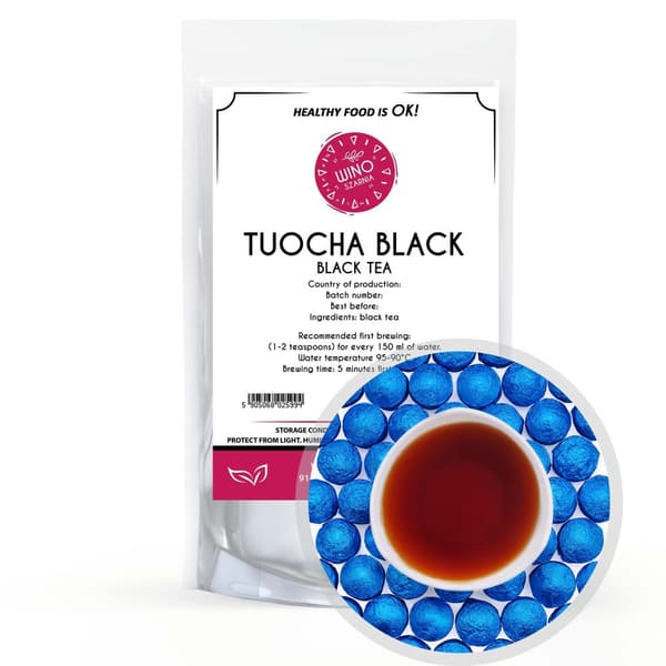 TUOCHA Sinipuristettu musta tee - 500g kiinalaista irtolehteä