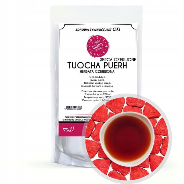 TUOCHA Serca Czerwone puristettu punainen puerh tee - 500g irtolehtiä