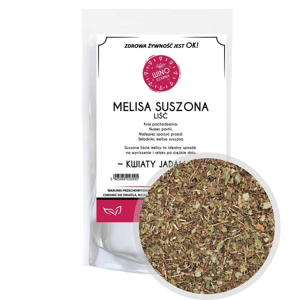 Tørret citronmelisseblad - 100g Urtete citronmelisseblad
