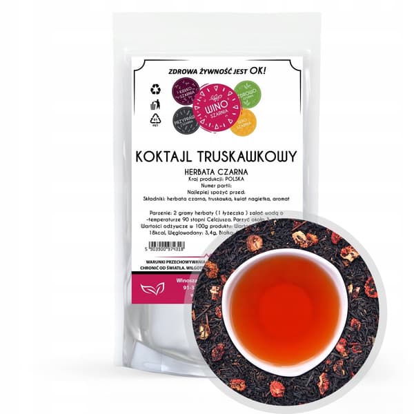 Sort te Jordbærcocktail - 100g