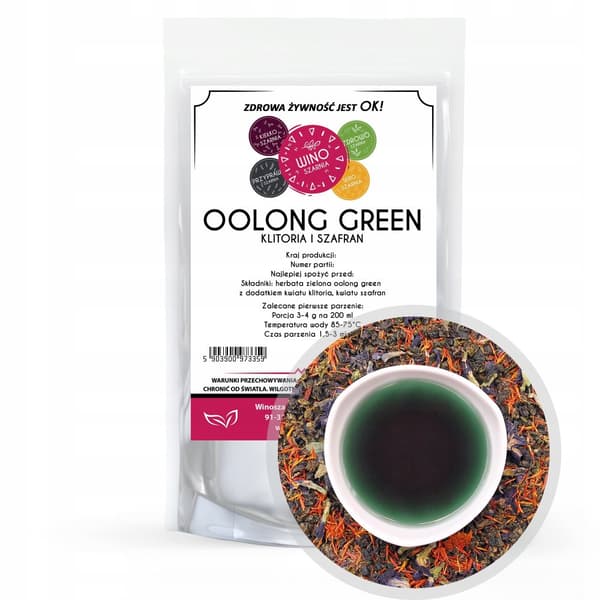 Oolong vihreä tee klitorian kukka ja sahrami 50g