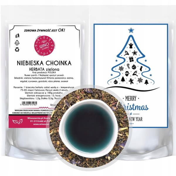 Christmas Blue Christmas Tree vihreä tee - 50g Klitoria Kwiat