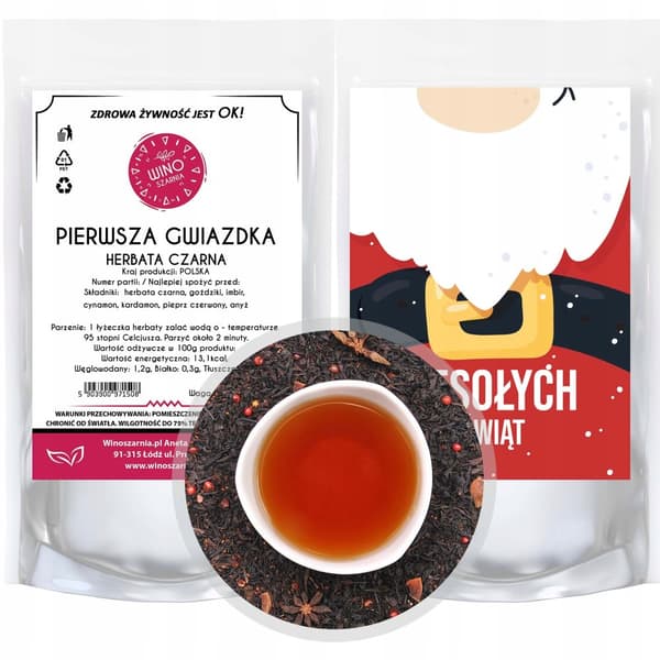 Christmas First Star musta tee - 50g