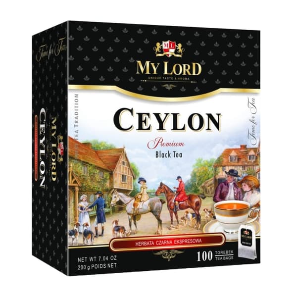 Svart te i påse CEYLON MY LORD 100 påsar / MALWA
