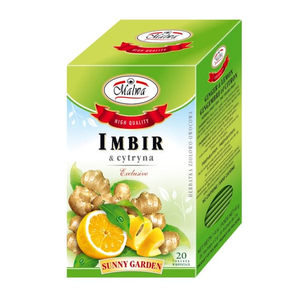 Urte- og frugtte med ingefær og citron med smag 20 breve / MALWA