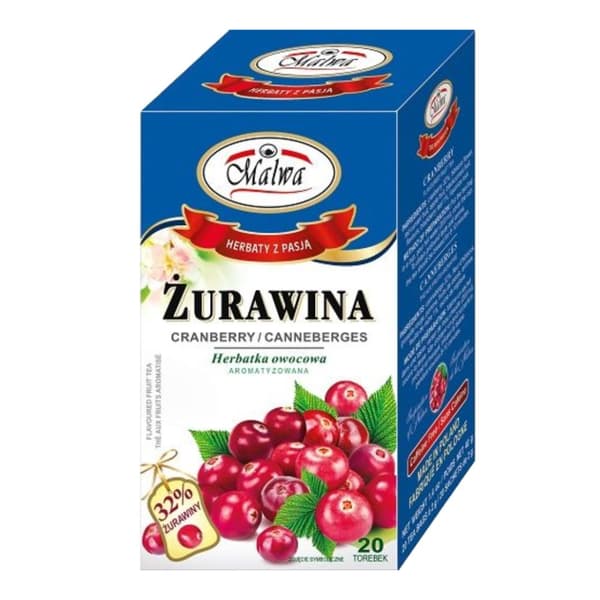 Fruktte Tranbär 20 påsar / MALWA