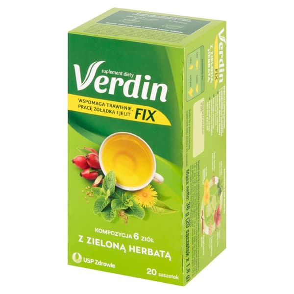 Verdin Fix vihreällä teellä 20 pussia