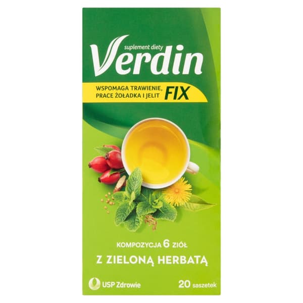 Verdin Fix vihreällä teellä 20 pussia