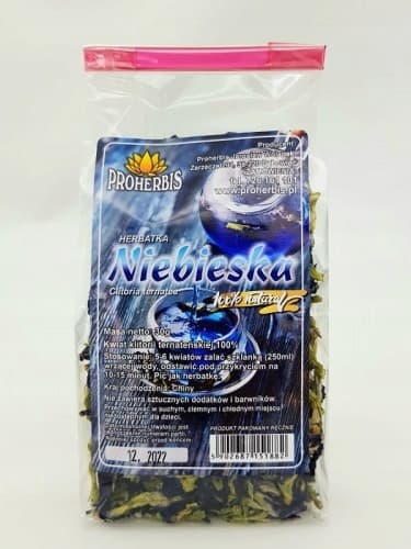 Clitoria ternatea -kukka 100 % sinistä teetä Proherbis 30 g