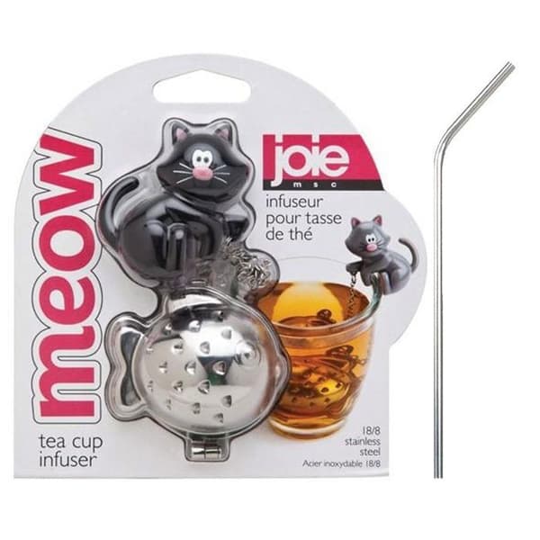 Cat-fish te infuser + 4 sugrör i rostfritt stål
