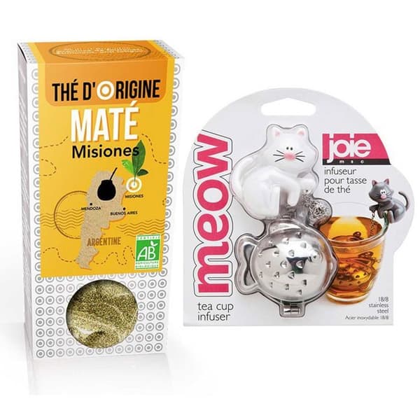 Infusionsapparat för vit kattfisk-te + argentinsk Mate-infusion