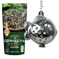 Miniatyrbild 3 av 4: Vit kattfisk teboll + Genmaicha grönt te 100 g