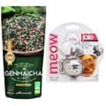 Miniatyrbild 1 av 4: Vit kattfisk teboll + Genmaicha grönt te 100 g