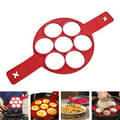 Miniatyrbild 2 av 4: Non Stick Flippin Fantastic Nonstick Pancake Maker Äggmaskin Köksring Red Hot 4 Grid (2hjärta - 2blomma)
