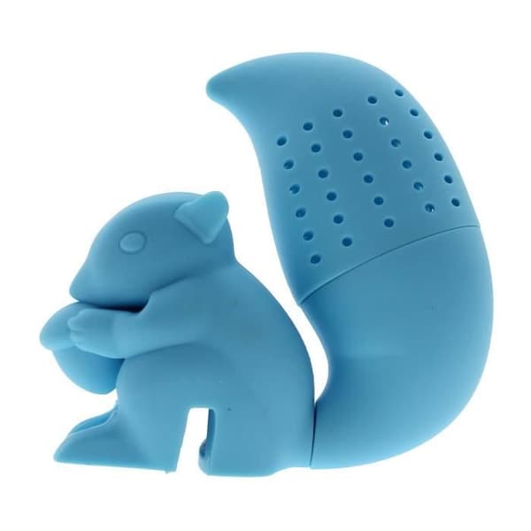 Nyhet Squirrel Style Silikon Te Infuser Herb Sil Te Filter - Blå