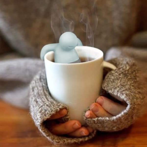 Memeda® Cute Användbar Te Infuser Elastisk gummi örttesil