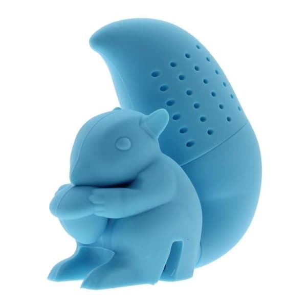 69*71*25 mm Nyhet Ekorrstil Silikon Matsäker te Infuser Örtsil Tefilter - Blå
