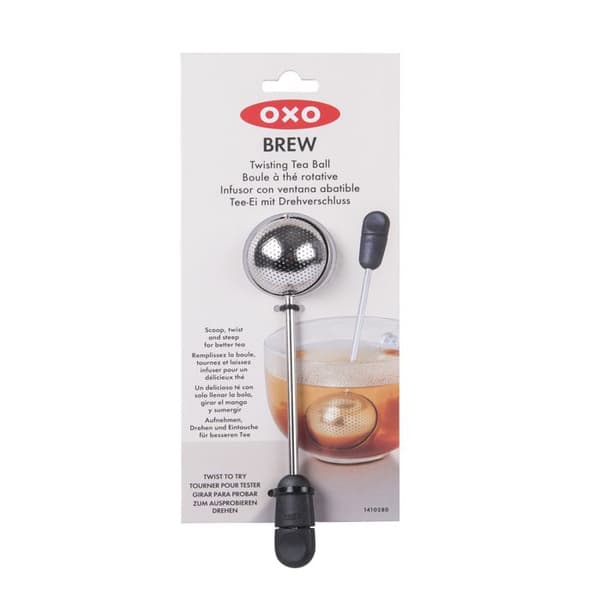 Teboll - OXO Good Grips - Silver och svart - Plast och rostfritt stål - Praktisk och hållbar