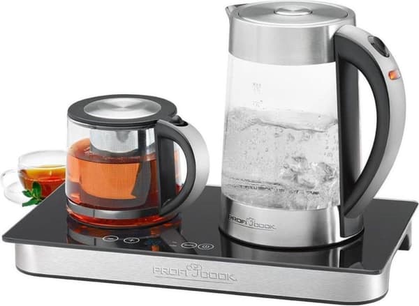 ProfiCook PC-TKS 1056 vattenkokare 1,7 L Svart, Rostfritt stål, Transparent