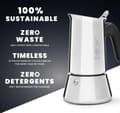 Miniatyrbild 5 av 11: Bialetti Venus box Moka kruka 0,2 L Silver
