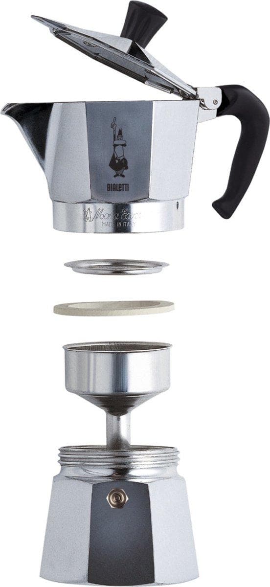Bialetti Moka Express Moka kattila 0,2 L alumiinia, musta
