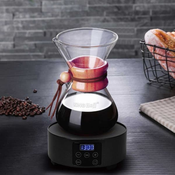 KAFFEBRYGARE i GLAS 400ml KINGOFF KH-1638