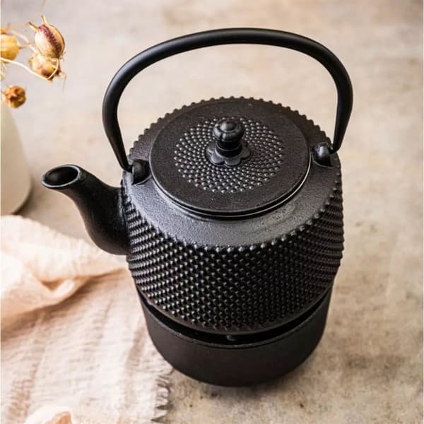 STØBEJRNSKANDE 0,8L MED FILTER OG VARMERE KINGHOFF KH-1847