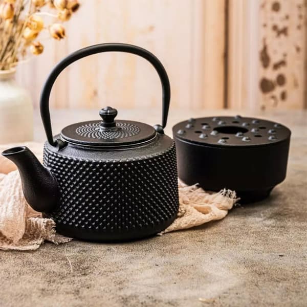 STØBEJRNSKANDE 0,8L MED FILTER OG VARMERE KINGHOFF KH-1847