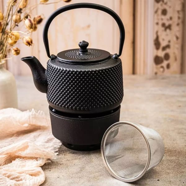 STØBEJRNSKANDE 0,8L MED FILTER OG VARMERE KINGHOFF KH-1847