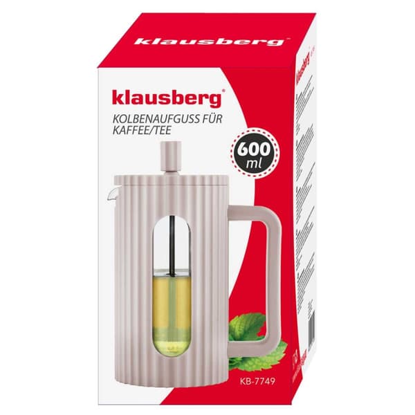 KOLV KAFFE/TE KOLKARE 600ml KLAUSBERG KB-7749 ROSA