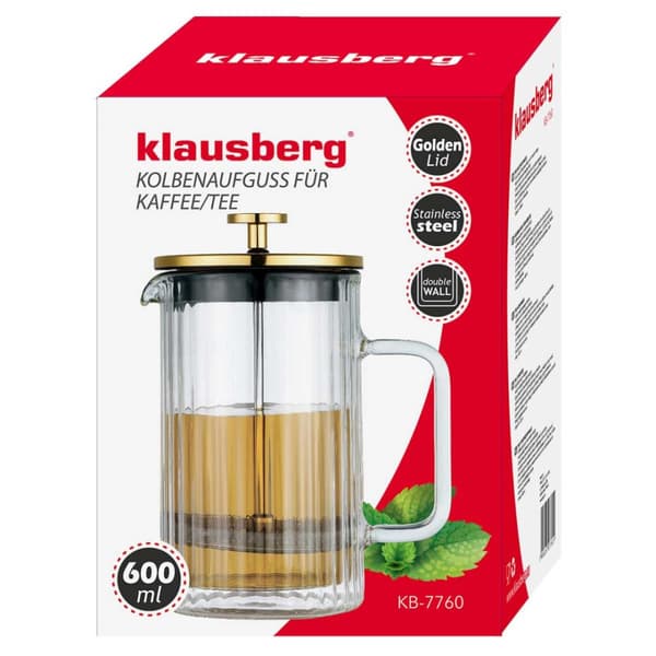 TERMISK KAFFE/TE KOLVMASKIN 600ml KLAUSBERG KB-7760