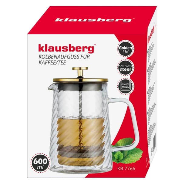 TERMISK KAFFE/TE KOLVMASKIN 600ml KLAUSBERG KB-7766