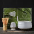 Miniatyrbild 1 av 7: INF Matcha Visp Set CT Fyra Delar - Vit Keramik och Bambu
