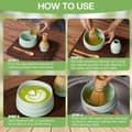 Miniatyrbillede 4 af 7: INF Matcha Whisk Sæt SQ Lille Sæt 4 stk Sakura Ny Æske