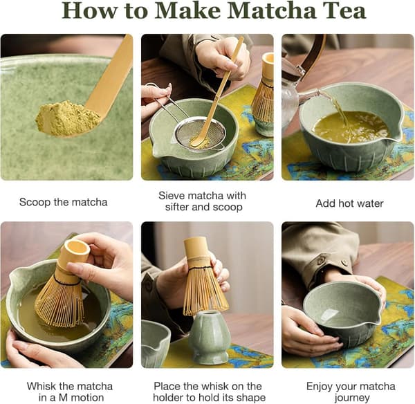 INF Matcha Visp Set: Rostfria Tillbehör, 8 Delar