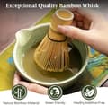 Miniatyrbillede 2 af 8: INF Matcha Whisk Sæt: Tekstureret Hvidt 8-Deles Rustfrit Stål