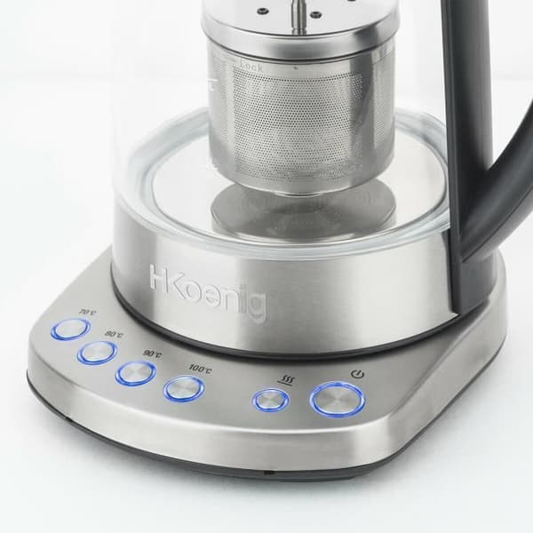 Tebryggare/vattenkokare - H.Koenig - TI700 - 4 temperaturer - 1,7L - Satin rostfritt stål