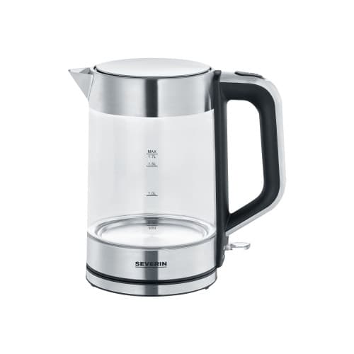 SEVERIN WK 3420 - vattenkokare - glass/brushed stainless steel/black