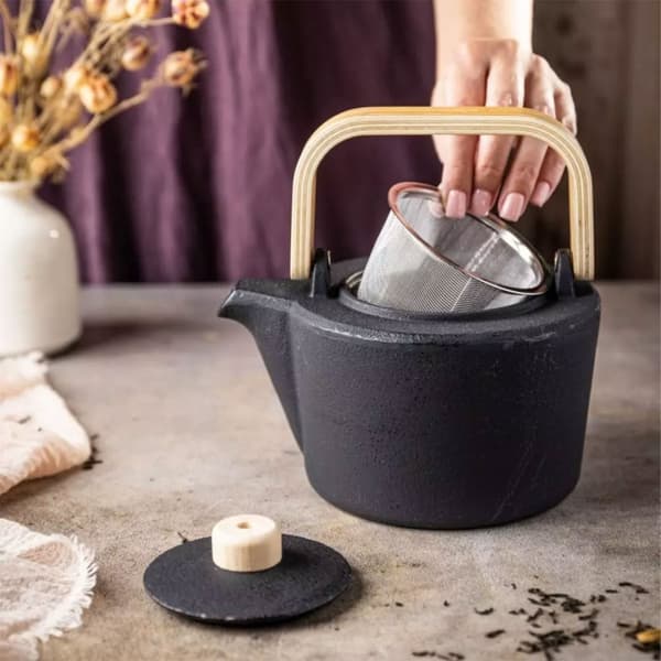 Støbejerns tekande 1,3 l med filter Kinghoff Kh-1845 Lumarko!