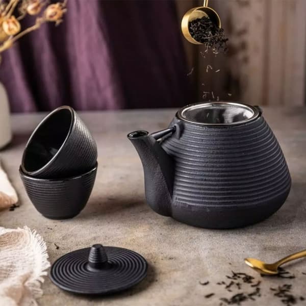 Støbejerns tekande 1l med filter og kopper Kinghoff Kh-1846 Lumarko!