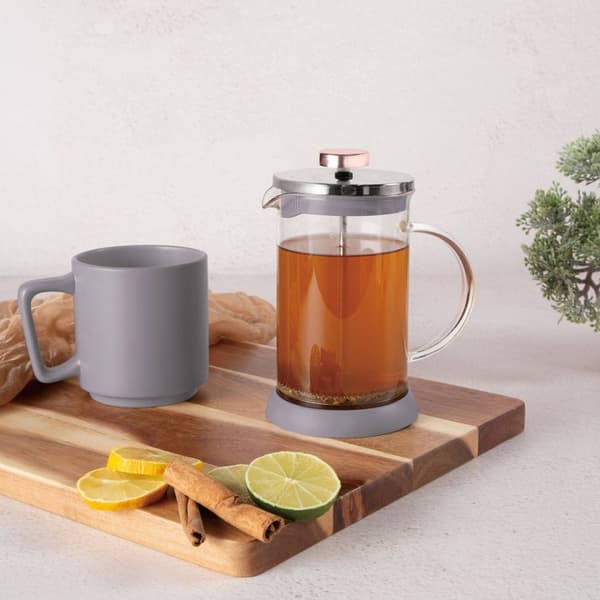 Piston Kaffe- og temaskine 600ml Berlinger Haus Bh-8588 Taupe Lumarko!