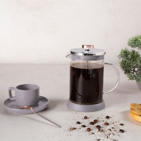 Piston Kaffe- og temaskine 600ml Berlinger Haus Bh-8588 Taupe Lumarko!