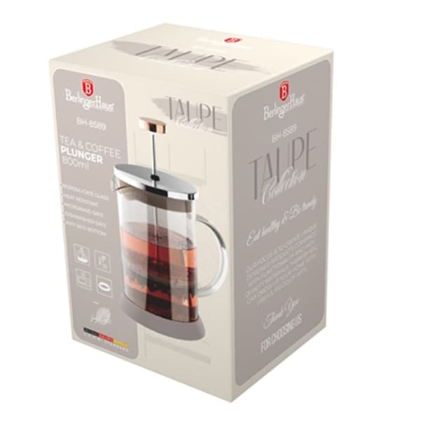 Piston Kaffe- och tebryggare 800ml Berlinger Haus Bh-8589 Taupe Lumarko!