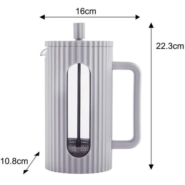 Piston Kaffe-/Temaskine 1000ml Klausberg Kb-7752 Grå Lumarko!