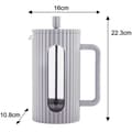 Miniatyrbillede 3 af 11: Piston Kaffe-/Temaskine 1000ml Klausberg Kb-7752 Grå Lumarko!