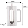 Miniatyrbillede 3 af 9: Piston Kaffe-/Temaskine 1000ml Klausberg Kb-7753 Hvid Lumarko!