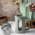 Miniatyrbillede 4 af 9: Piston Kaffe-/Temaskine 1000ml Klausberg Kb-7755 Grøn Lumarko!