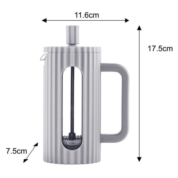 Piston Kaffe-/Temaskine 350ml Klausberg Kb-7742 Grå Lumarko!