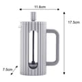 Miniatyrbillede 3 af 11: Piston Kaffe-/Temaskine 350ml Klausberg Kb-7742 Grå Lumarko!